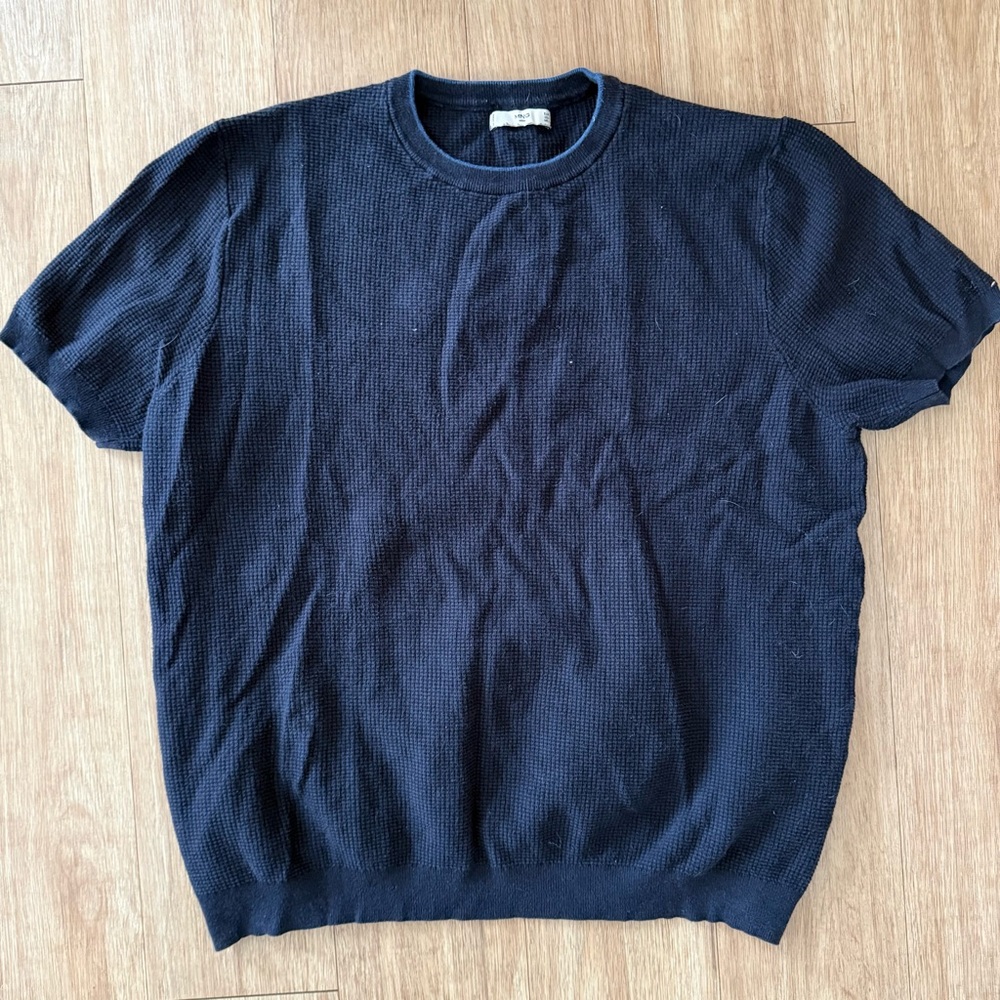 Mango Men's Dark Navy Crewneck Sweater